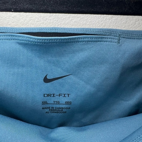 Nike One Dri-Fit Mid Rise Full Length Leggings Smokey Blue Teal Athletic NEW XXL - Picture 3 of 10